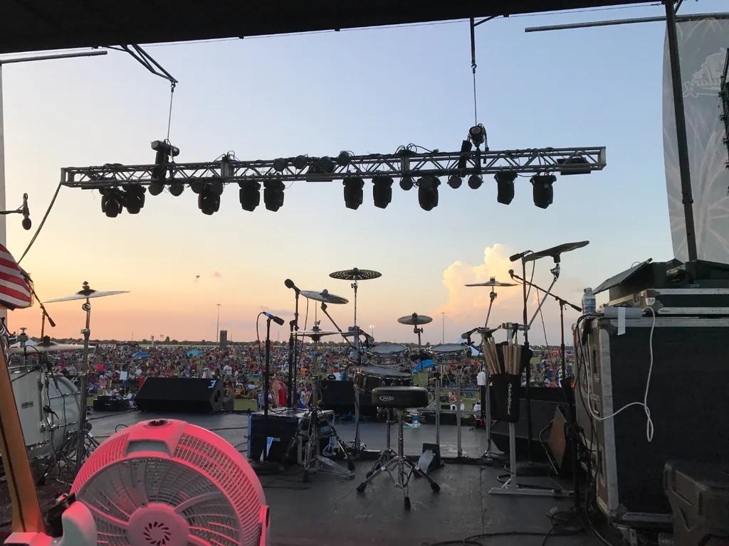 Outdoor festival stage and video walls