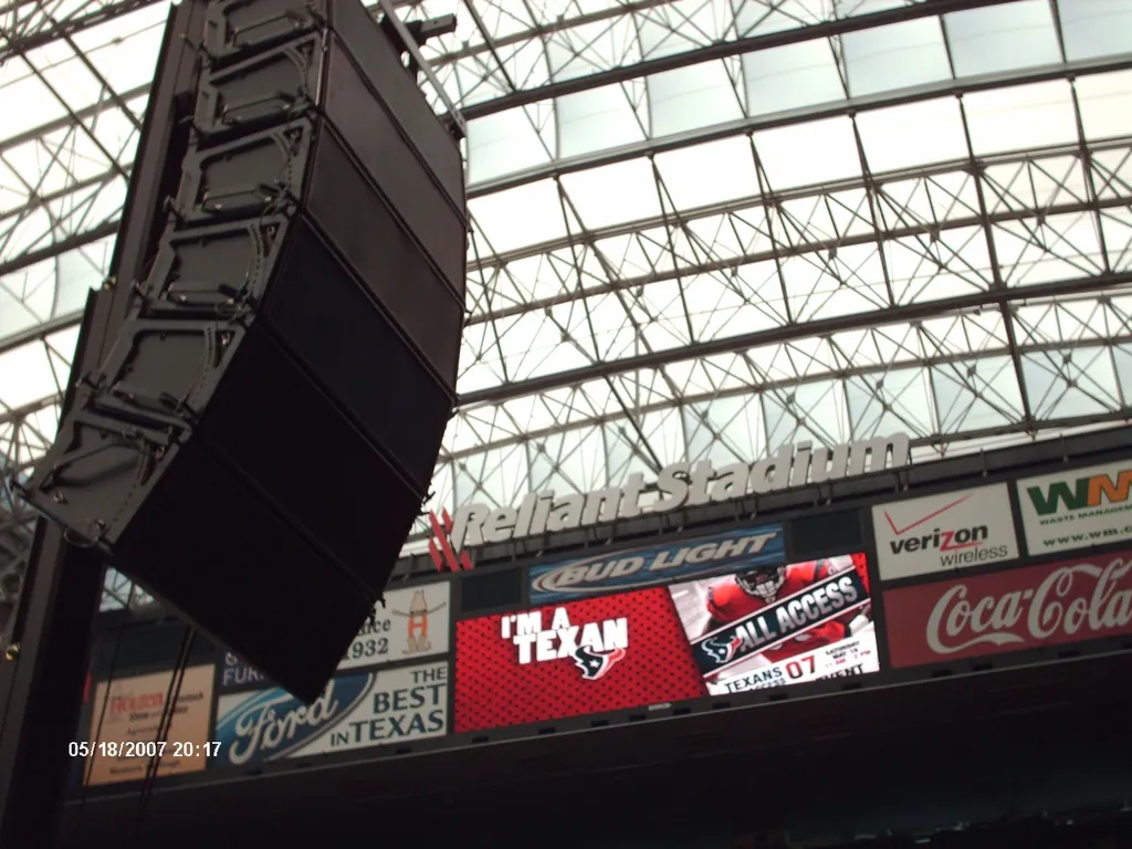 Production setup at Reliant Stadium in Houston