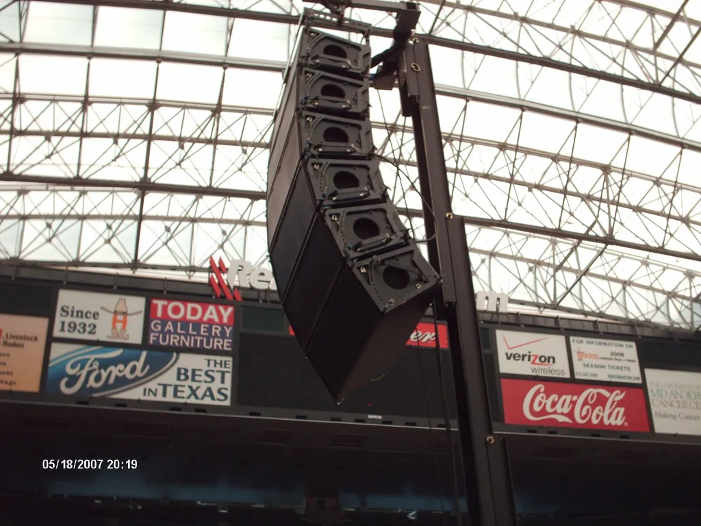 Large-scale staging at Reliant Stadium