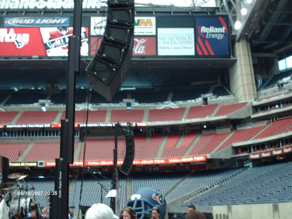 Reliant Stadium concert production setup
